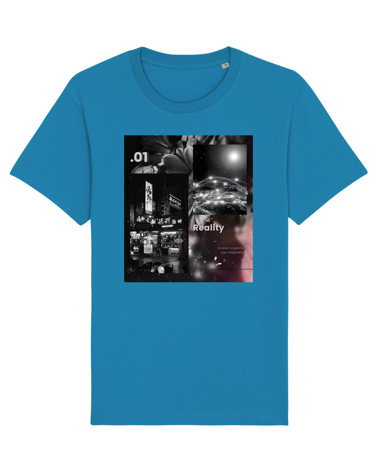 Tricou mânecă scurtă Unisex Rocker Azur