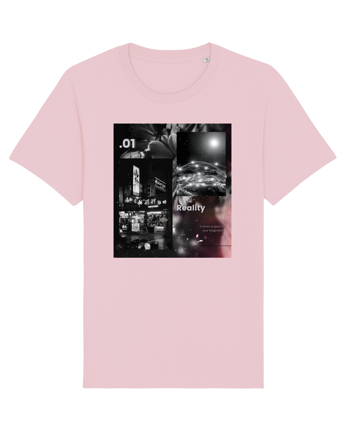 Tricou mânecă scurtă Unisex Rocker Cotton Pink