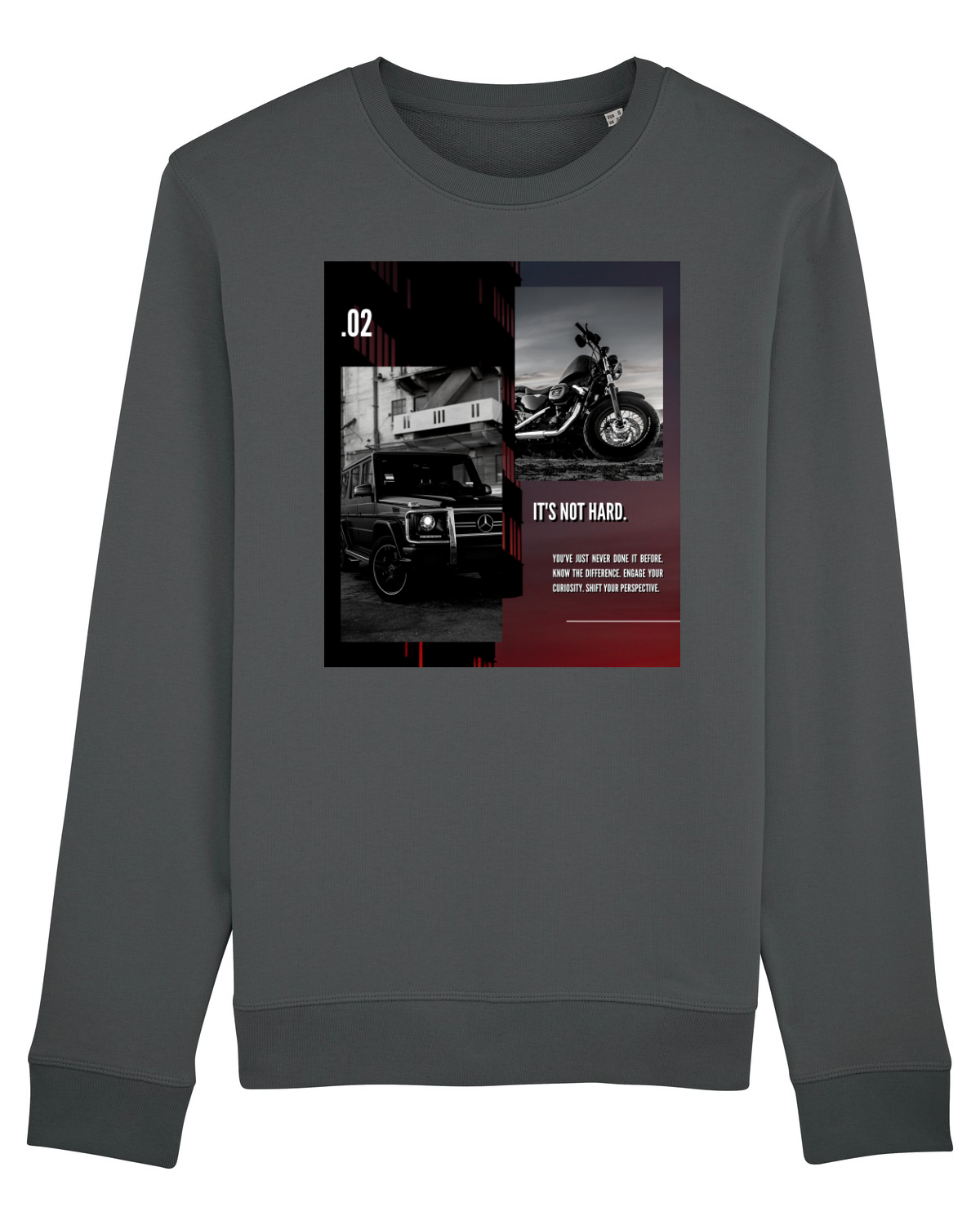 Bluză mânecă lungă Unisex Rise Anthracite