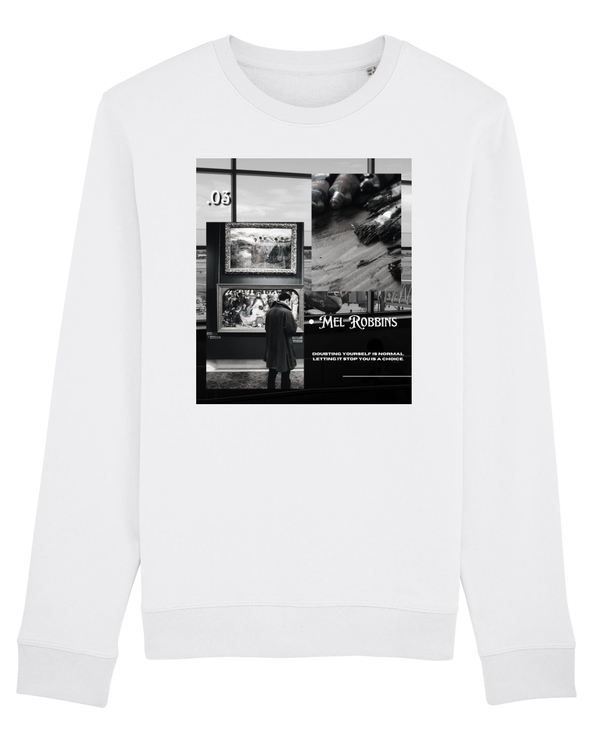 Bluză mânecă lungă Unisex Rise White