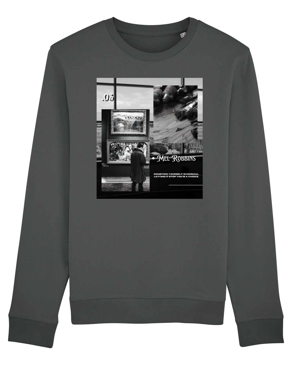 Bluză mânecă lungă Unisex Rise Anthracite