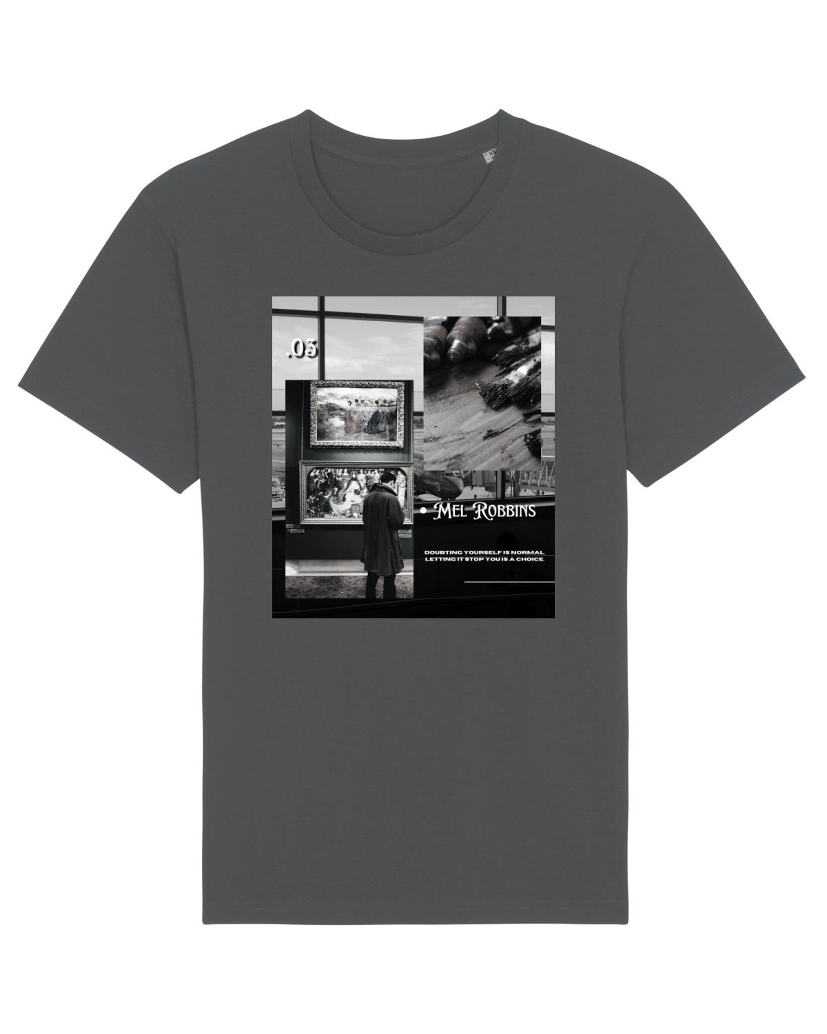 Tricou mânecă scurtă Unisex Rocker Anthracite