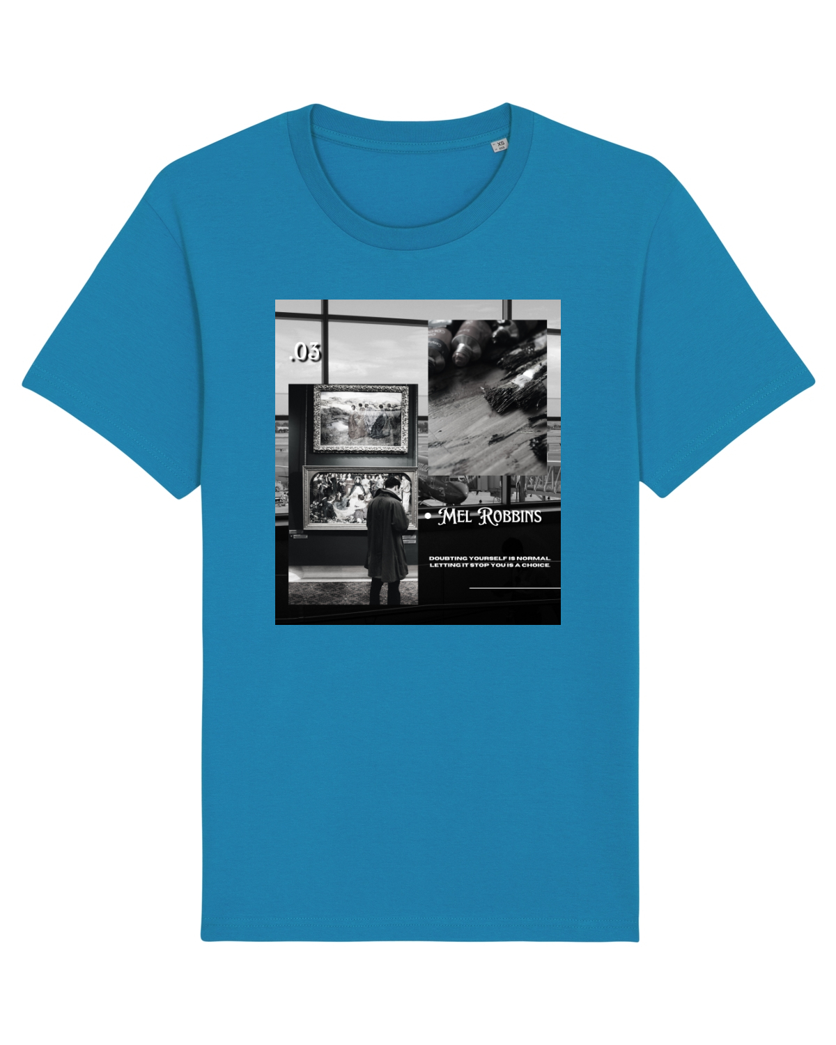 Tricou mânecă scurtă Unisex Rocker Azur