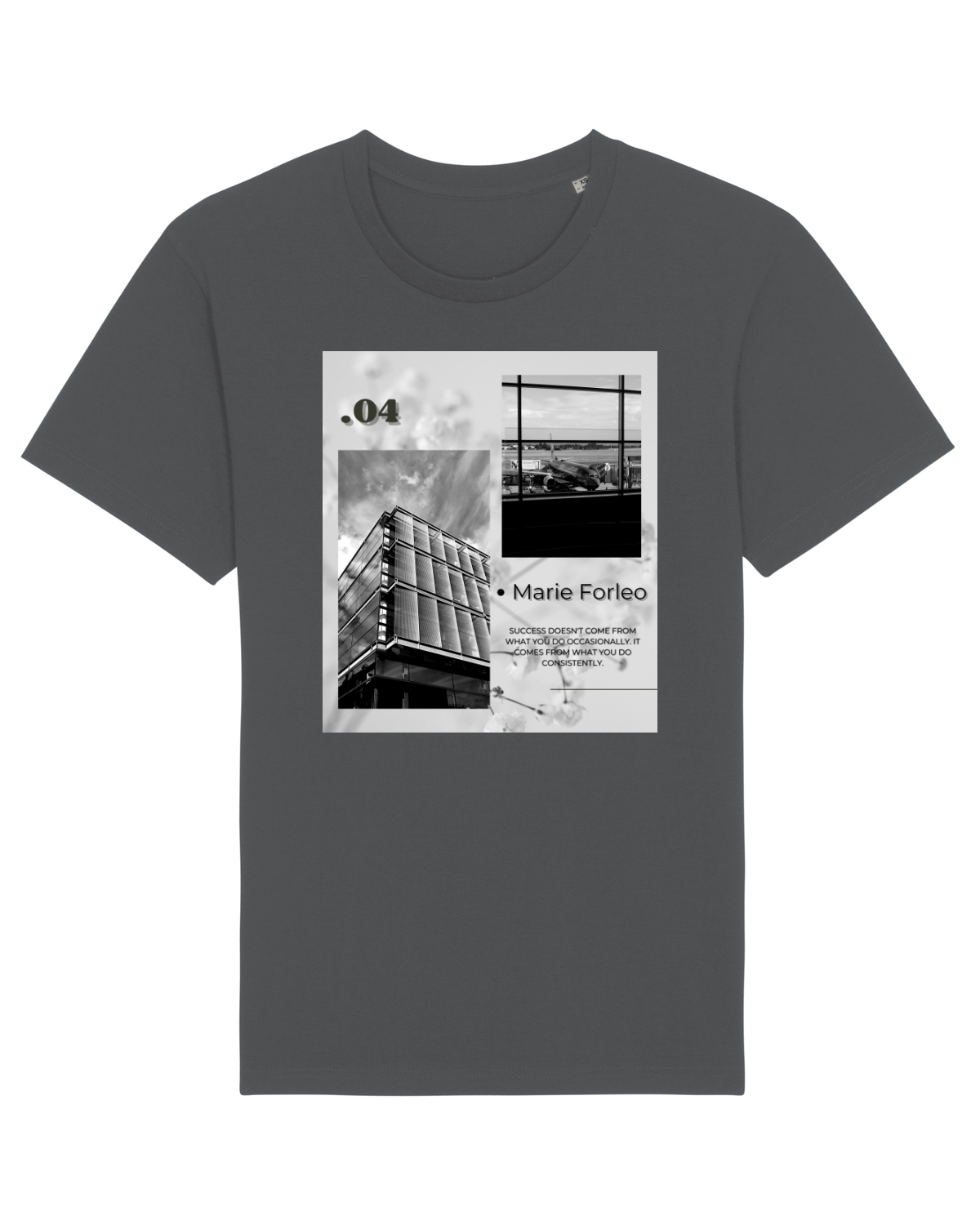 Tricou mânecă scurtă Unisex Rocker Anthracite