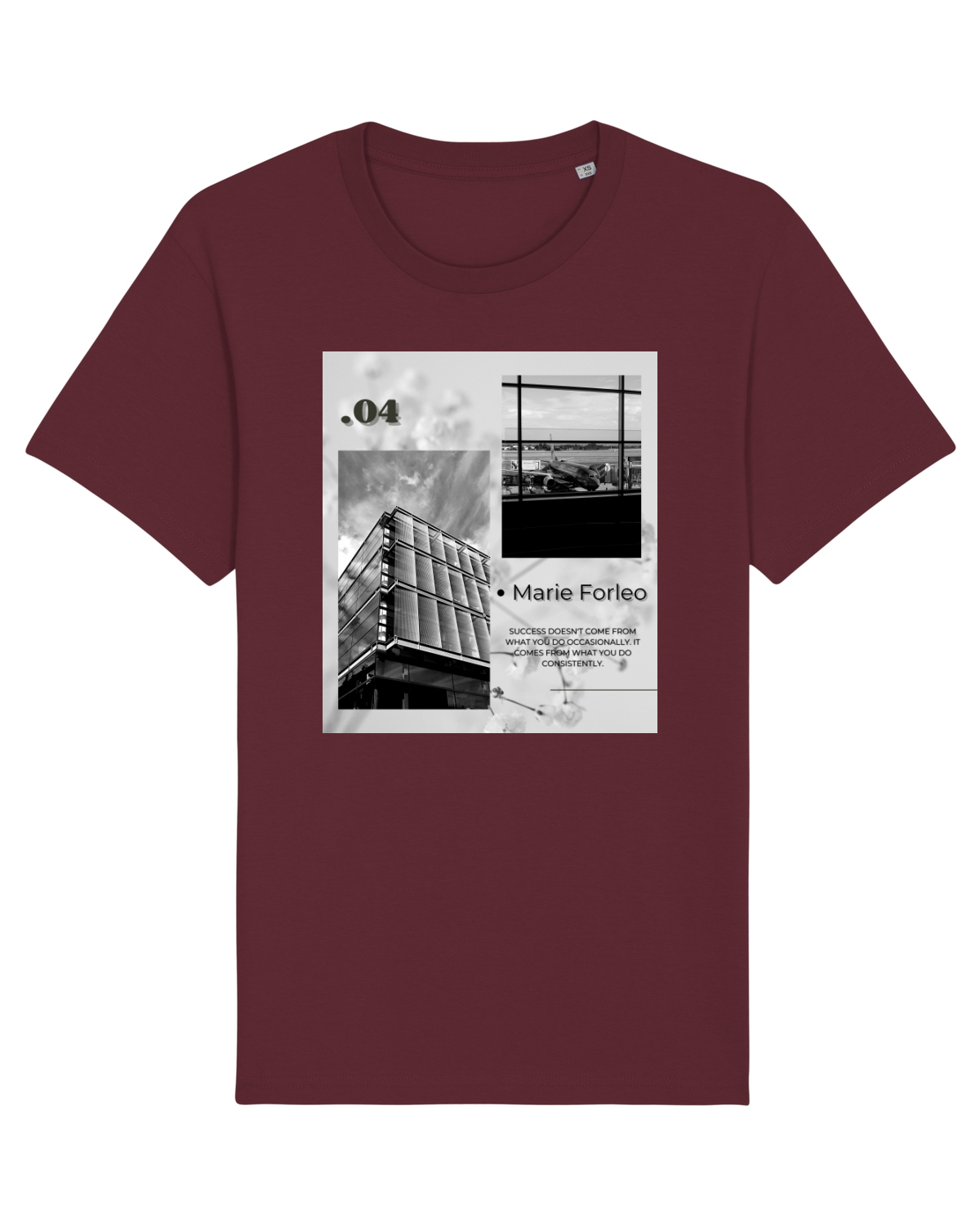 Tricou mânecă scurtă Unisex Rocker Burgundy