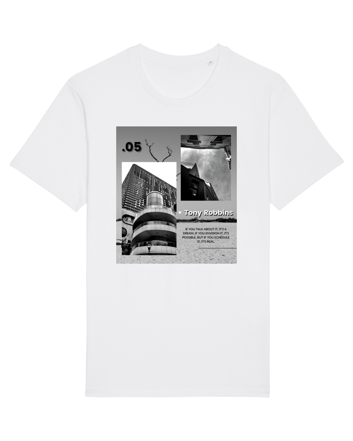 Tricou mânecă scurtă Unisex Rocker White