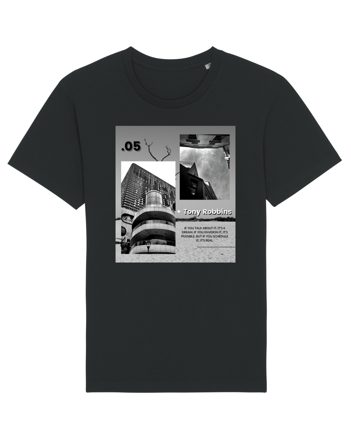 Tricou mânecă scurtă Unisex Rocker Black