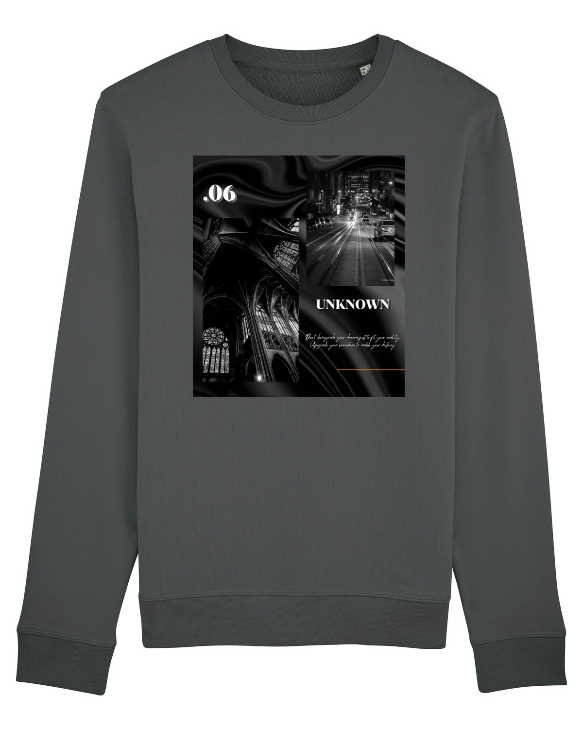 Bluză mânecă lungă Unisex Rise Anthracite