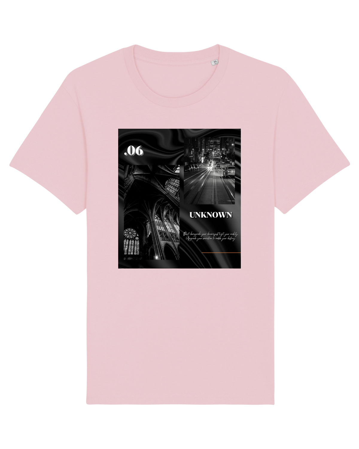 Tricou mânecă scurtă Unisex Rocker Cotton Pink