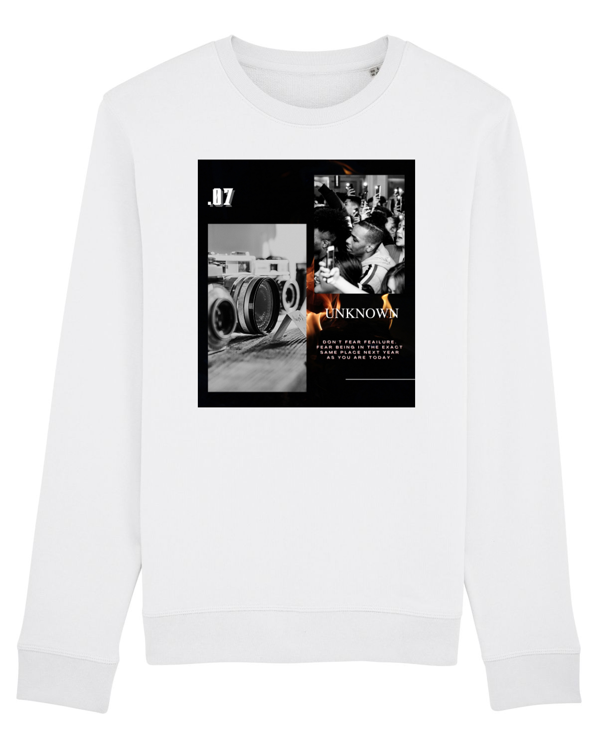 Bluză mânecă lungă Unisex Rise White