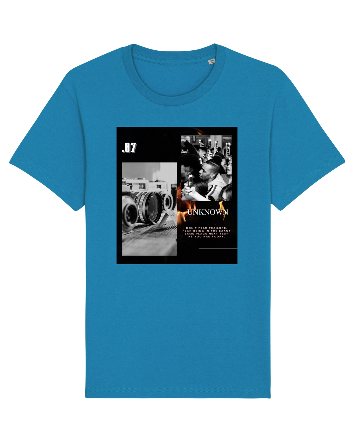 Tricou mânecă scurtă Unisex Rocker Azur
