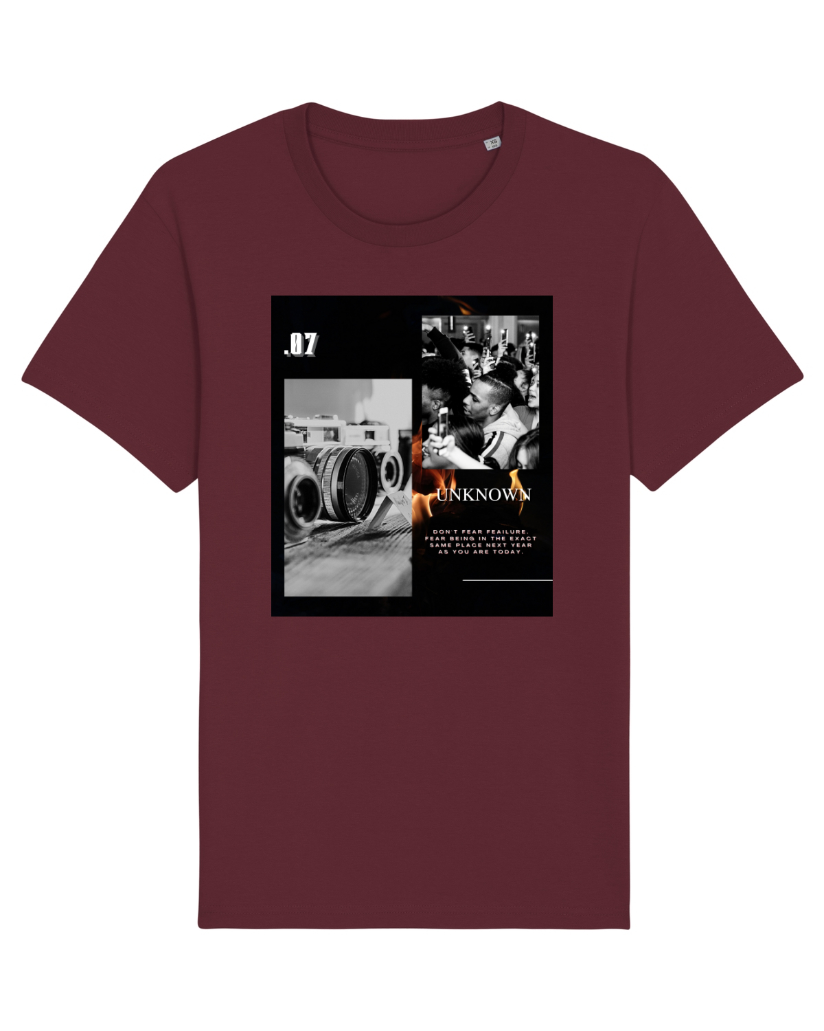 Tricou mânecă scurtă Unisex Rocker Burgundy
