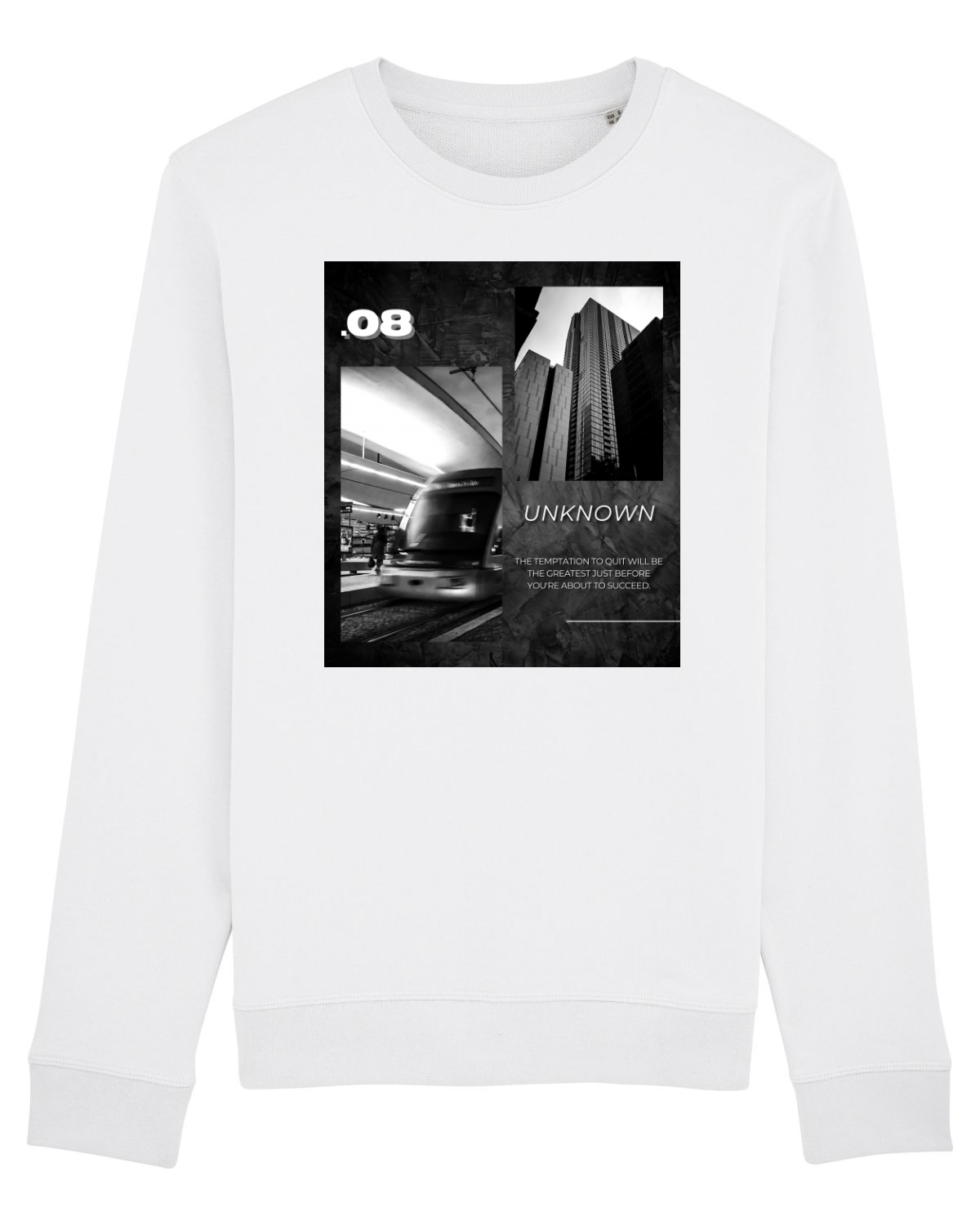 Bluză mânecă lungă Unisex Rise White