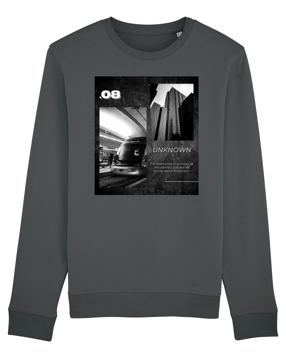 Bluză mânecă lungă Unisex Rise Anthracite