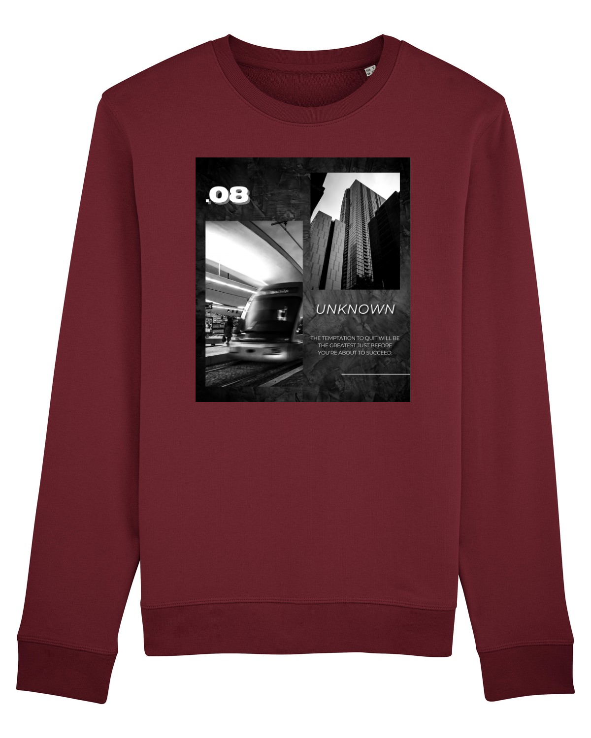 Bluză mânecă lungă Unisex Rise Burgundy