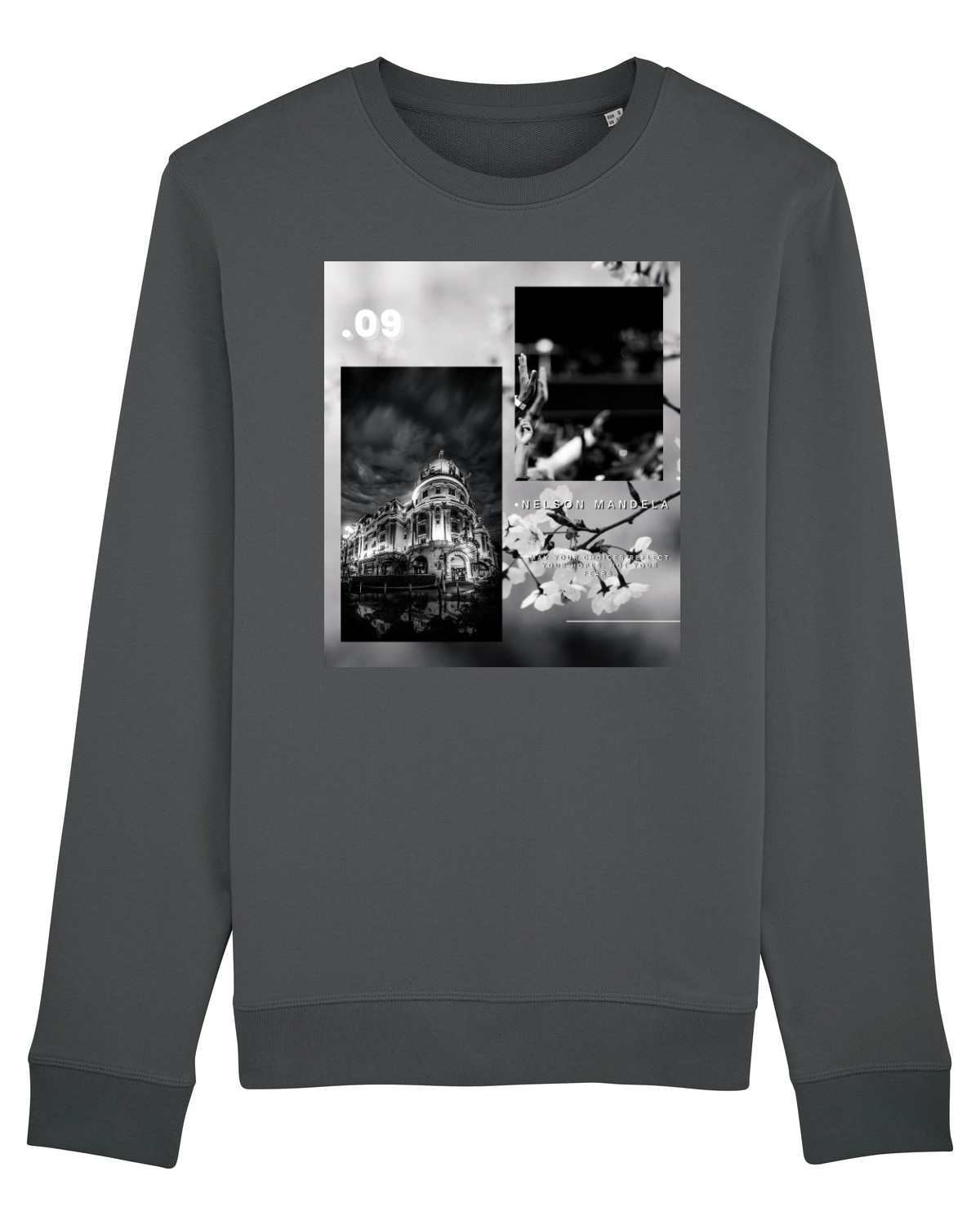 Bluză mânecă lungă Unisex Rise Anthracite