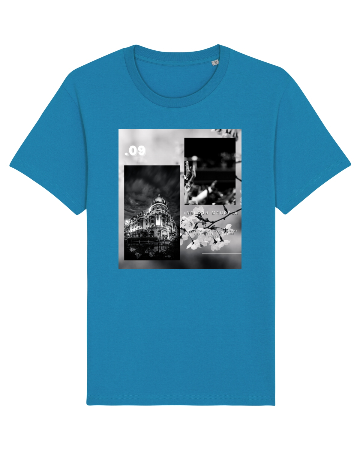 Tricou mânecă scurtă Unisex Rocker Azur