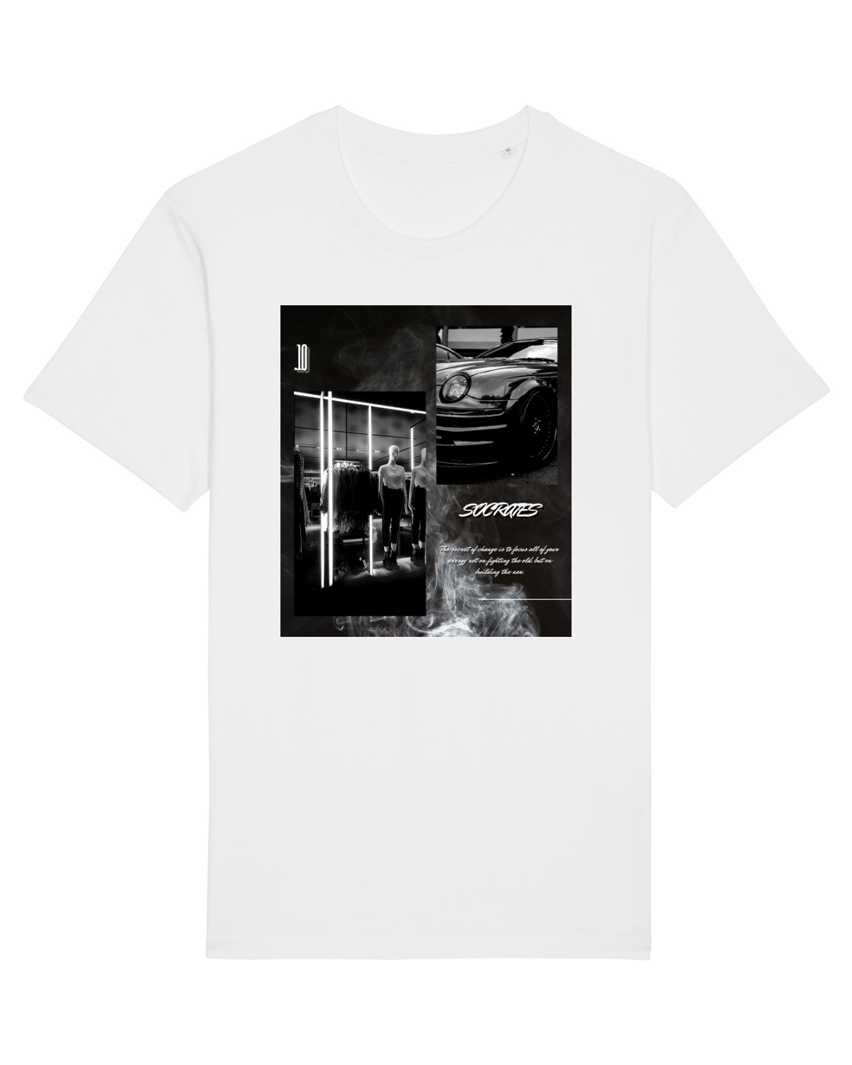 Tricou mânecă scurtă Unisex Rocker White
