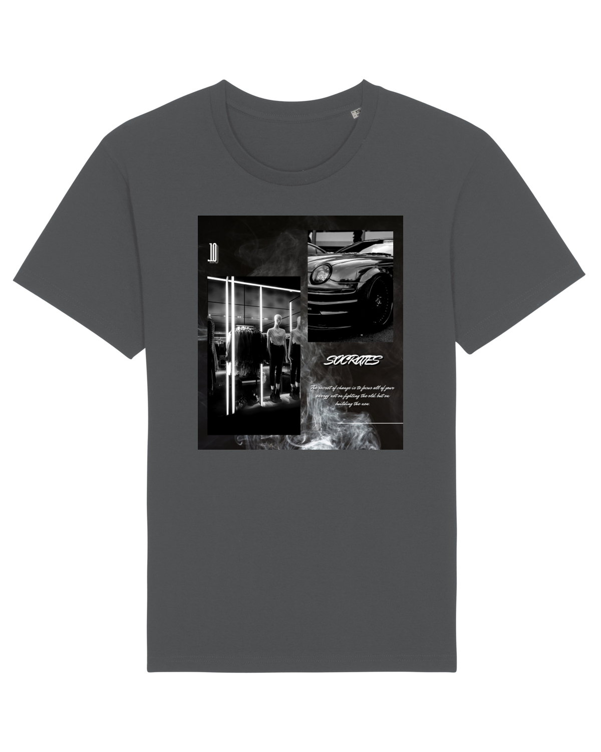 Tricou mânecă scurtă Unisex Rocker Anthracite