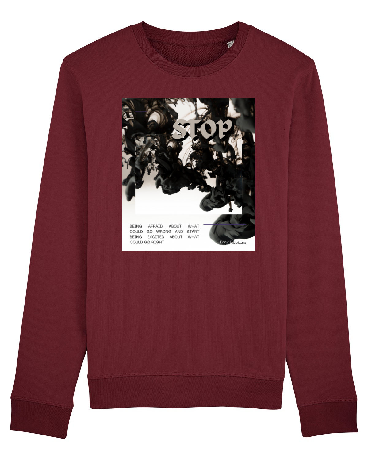 Bluză mânecă lungă Unisex Rise Burgundy