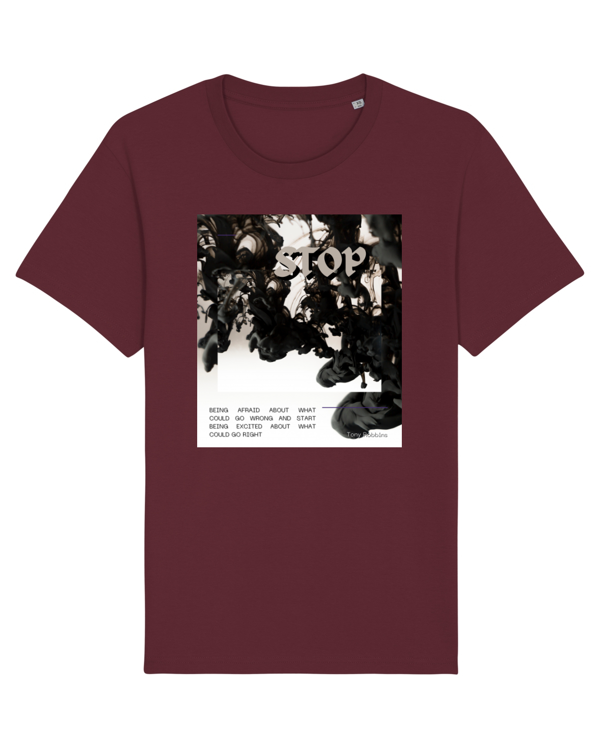 Tricou mânecă scurtă Unisex Rocker Burgundy