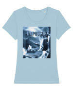 IMPOSSIBLE Tricou mânecă scurtă guler larg fitted Damă Expresser