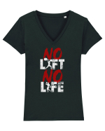 No Lift No Life Tricou mânecă scurtă guler V Damă Evoker