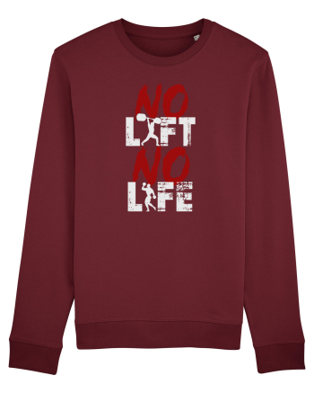 No Lift No Life Burgundy