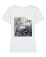 COURAGE Tricou mânecă scurtă guler larg fitted Damă Expresser