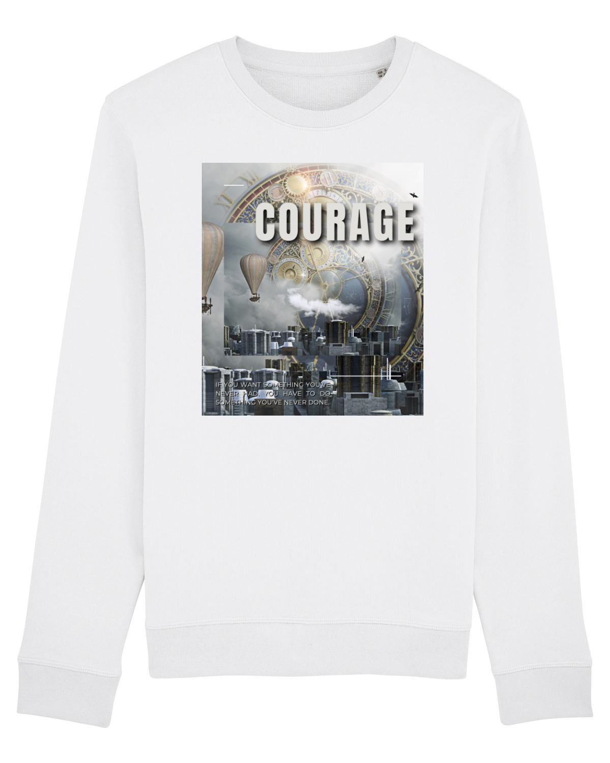 Bluză mânecă lungă Unisex Rise White