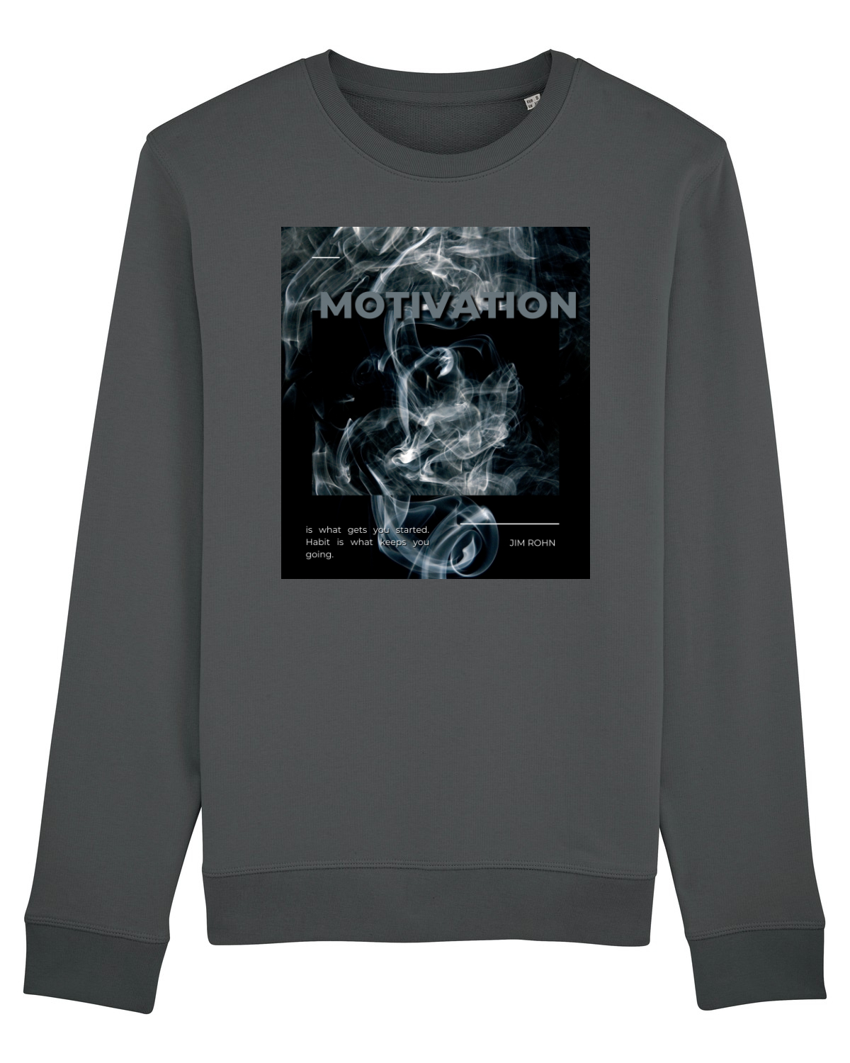 Bluză mânecă lungă Unisex Rise Anthracite