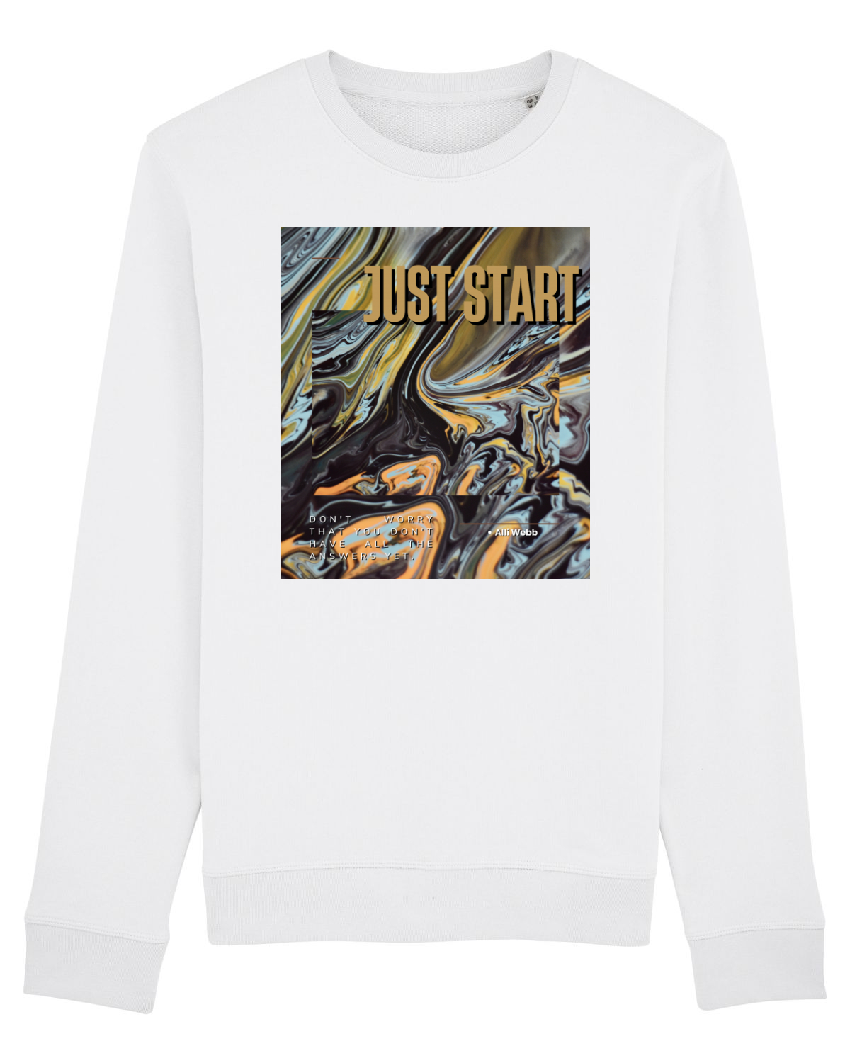 Bluză mânecă lungă Unisex Rise White