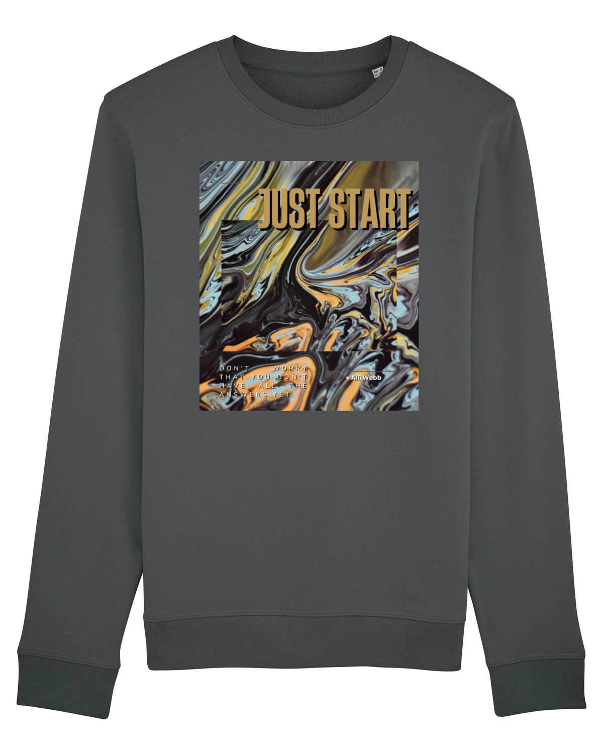Bluză mânecă lungă Unisex Rise Anthracite