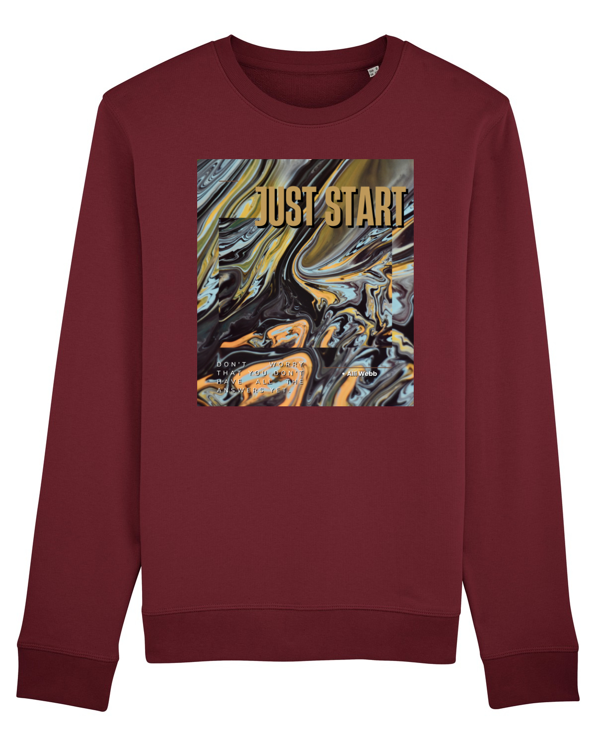Bluză mânecă lungă Unisex Rise Burgundy