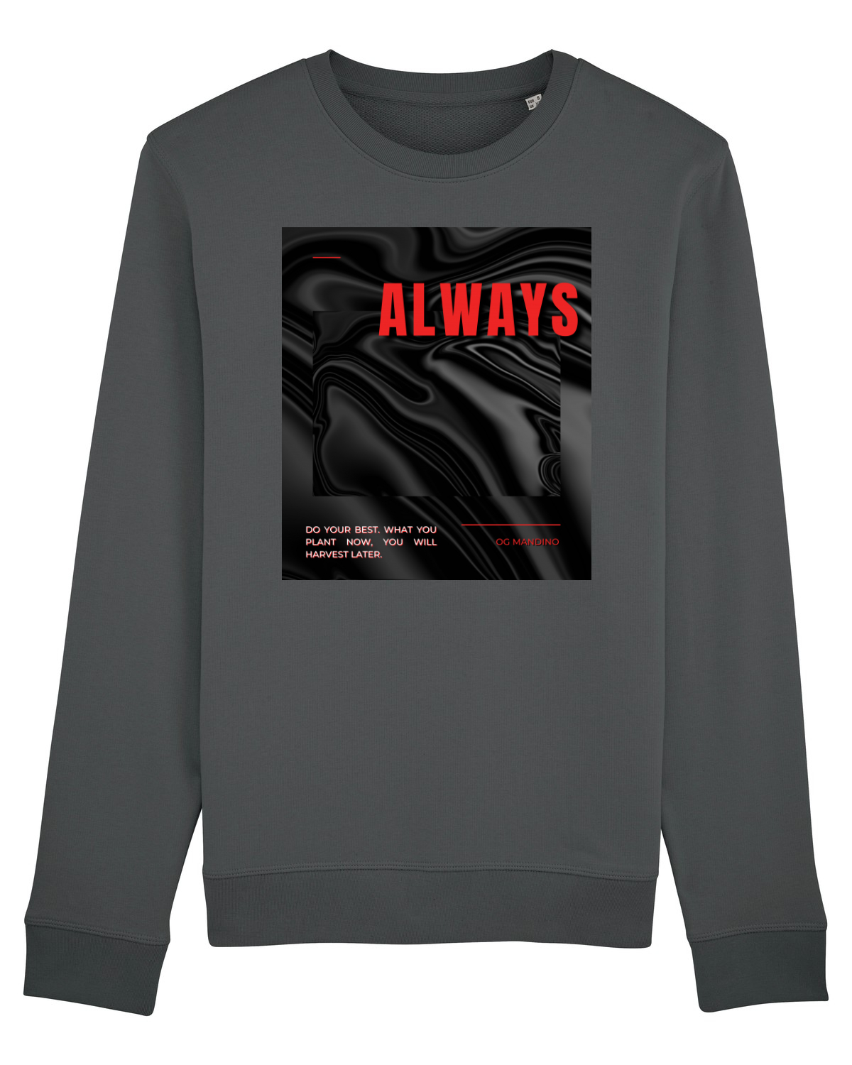 Bluză mânecă lungă Unisex Rise Anthracite