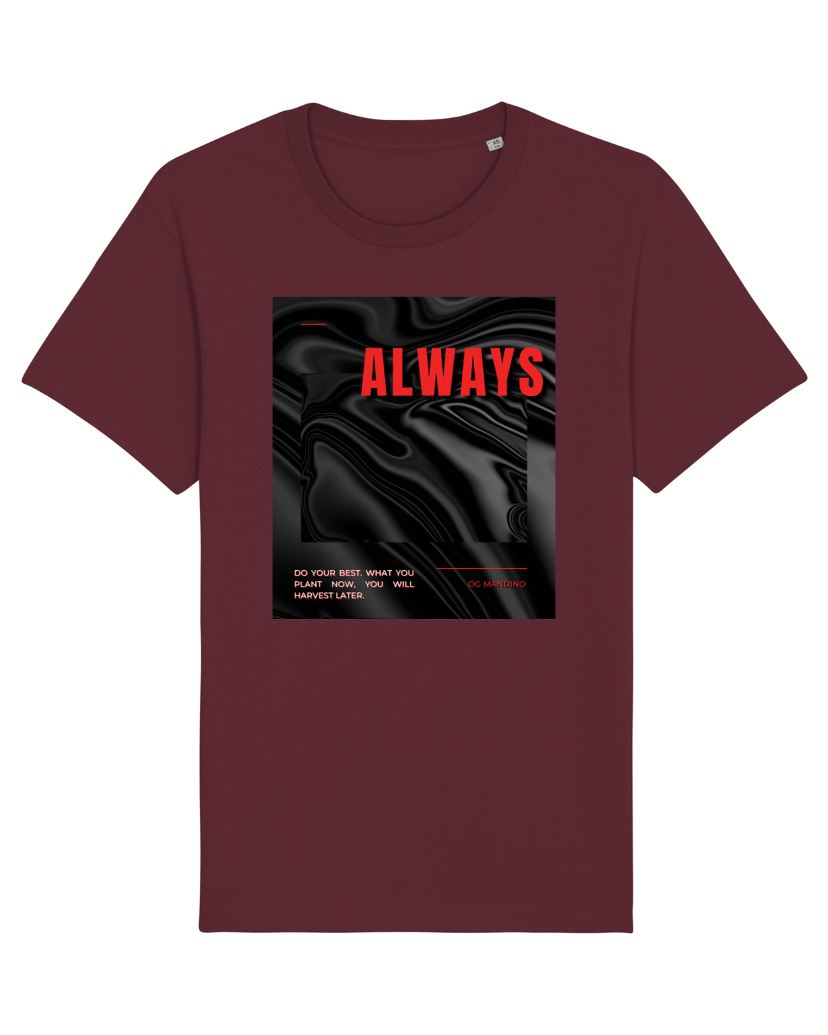 Tricou mânecă scurtă Unisex Rocker Burgundy
