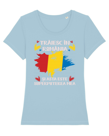 Trăiesc în România Sky Blue