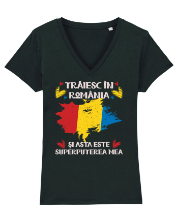 Trăiesc în România - v2 - grunge Black
