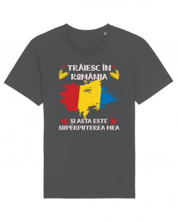 Trăiesc în România - v2 - grunge Anthracite
