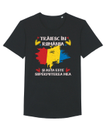 Trăiesc în România - v2 - grunge Tricou mânecă scurtă guler larg Bărbat Skater