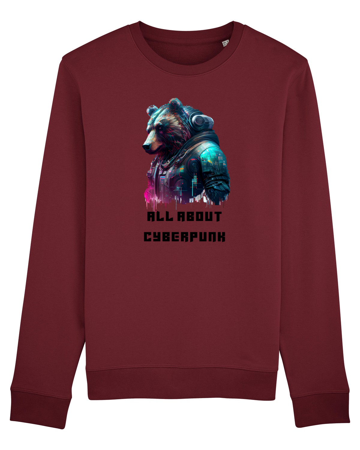 Bluză mânecă lungă Unisex Rise Burgundy