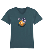 To the moon - Bitcoin Tricou mânecă scurtă guler V Bărbat Presenter
