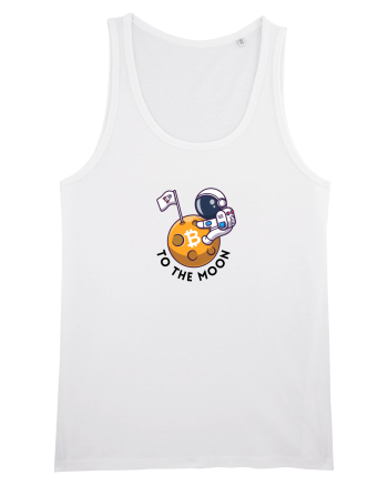 To the moon - Bitcoin White