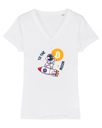 Bitcoin - To the moon  White