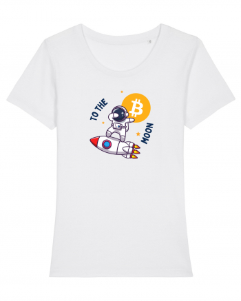 Bitcoin - To the moon  White