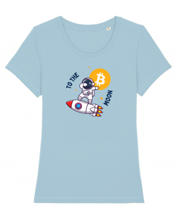 Bitcoin - To the moon  Sky Blue