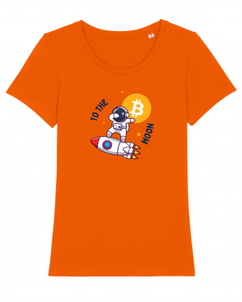 Bitcoin - To the moon  Bright Orange