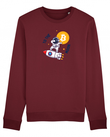 Bitcoin - To the moon  Burgundy