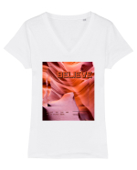 BELIEVE TR Tricou mânecă scurtă guler V Damă Evoker