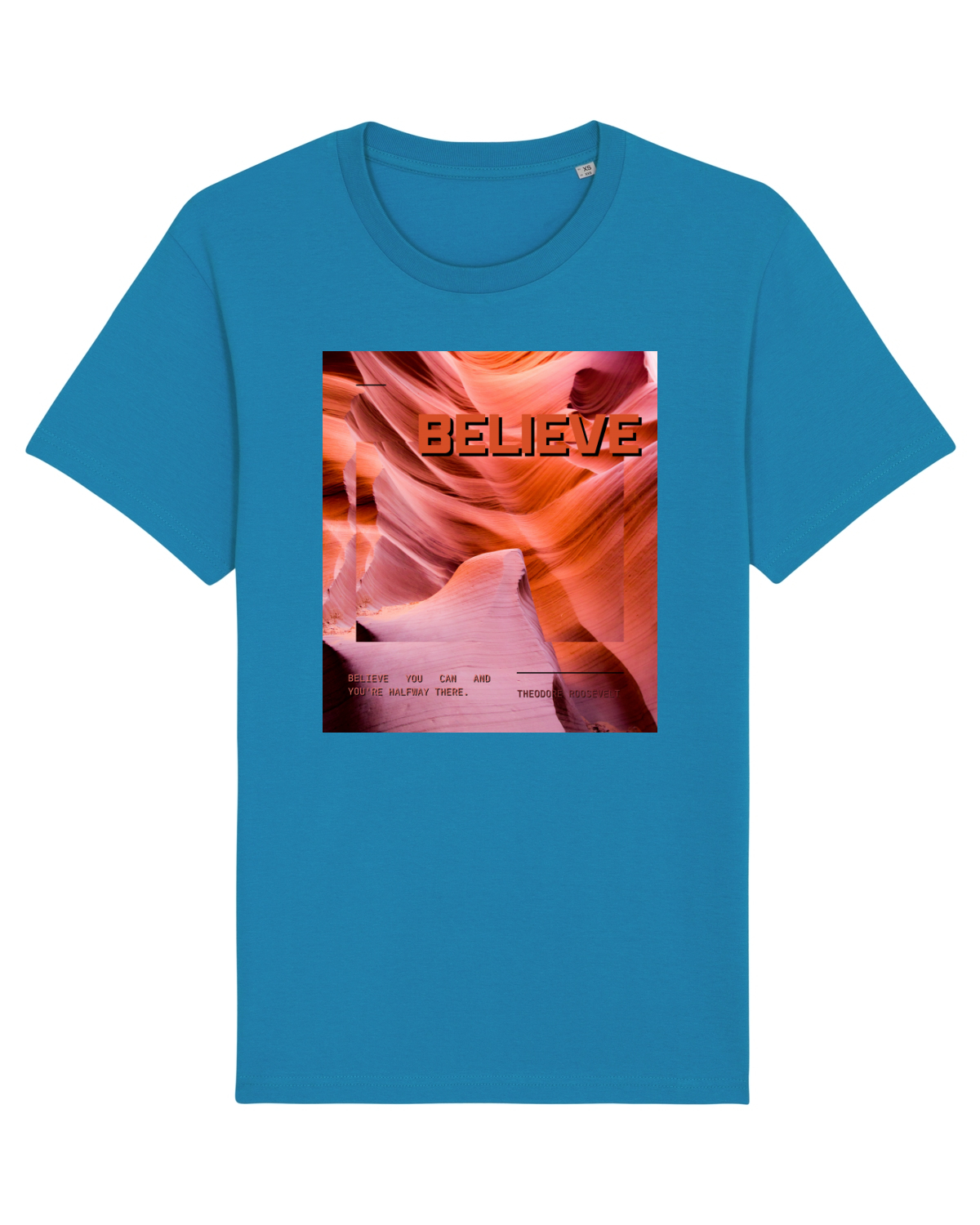 Tricou mânecă scurtă Unisex Rocker Azur